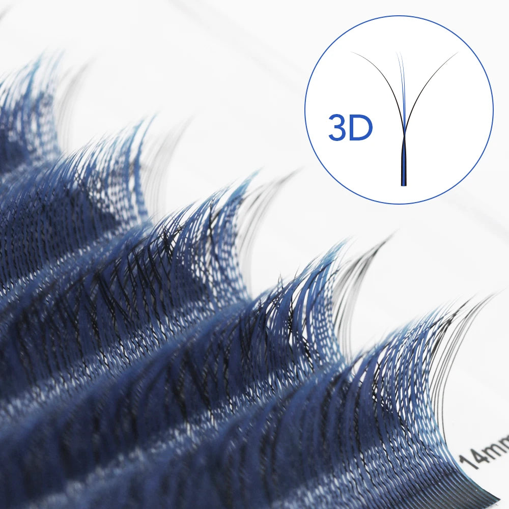 NATUHANA 3D W Shape Lashes Premade Volume Fan Lash Extensions Natural W Style Lashes Faux Mink Individual Lashes Makeup(2.0)