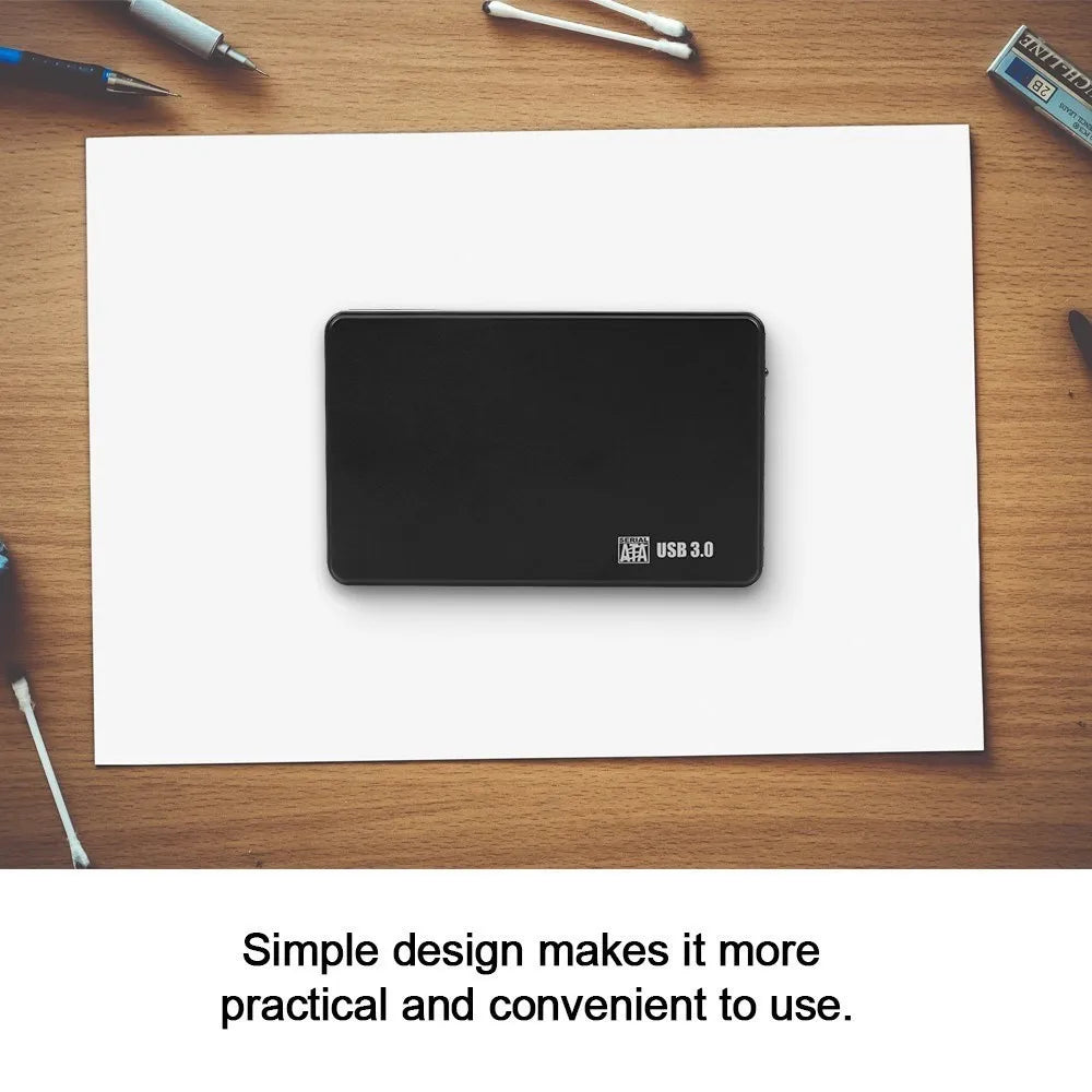 USB 3.0 HDD Enclosure 2.5" SATA HDD SSD External Hard Drive Case 5Gbps High Speed External Hard Drive Disk Box for PC Laptop PS5