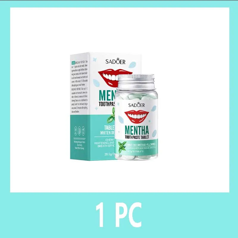 Mint Flavors Toothpaste Tablets Improve Bad Breath Remove Smoke Stains Fresh Oral Hygiene Solid Toothpaste Tablet