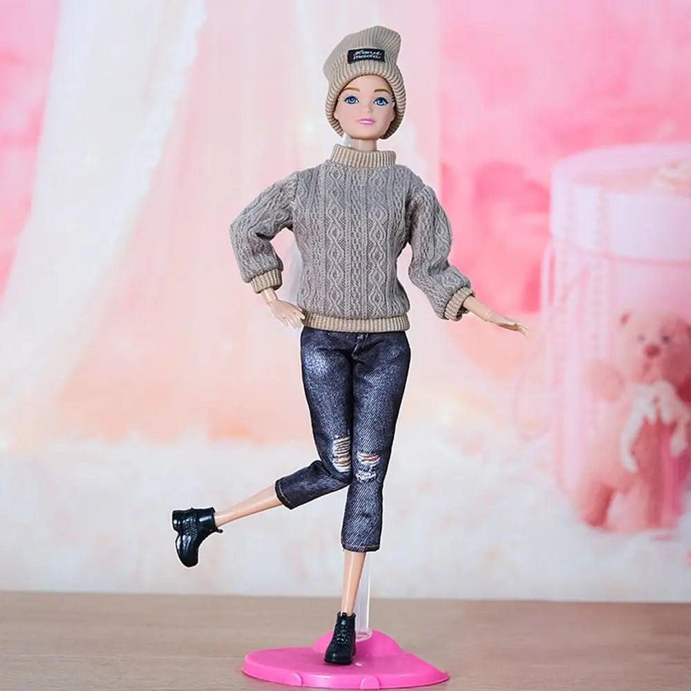 1 Set 30cm  Accessories DIY Winter Wear Sweaters Casual Wear Hats Girl Clothes Dolls Pants