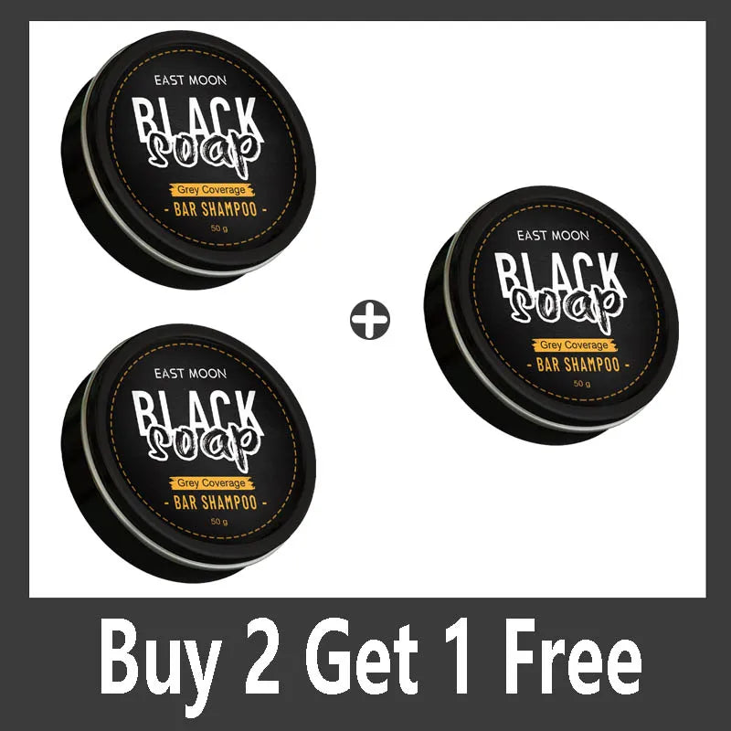 Polygonum Multiflorum Black Hair Soap Darkening Shampoo Bar Repair Gray White Color Dye Face Hair Body Shampoo For Man Women