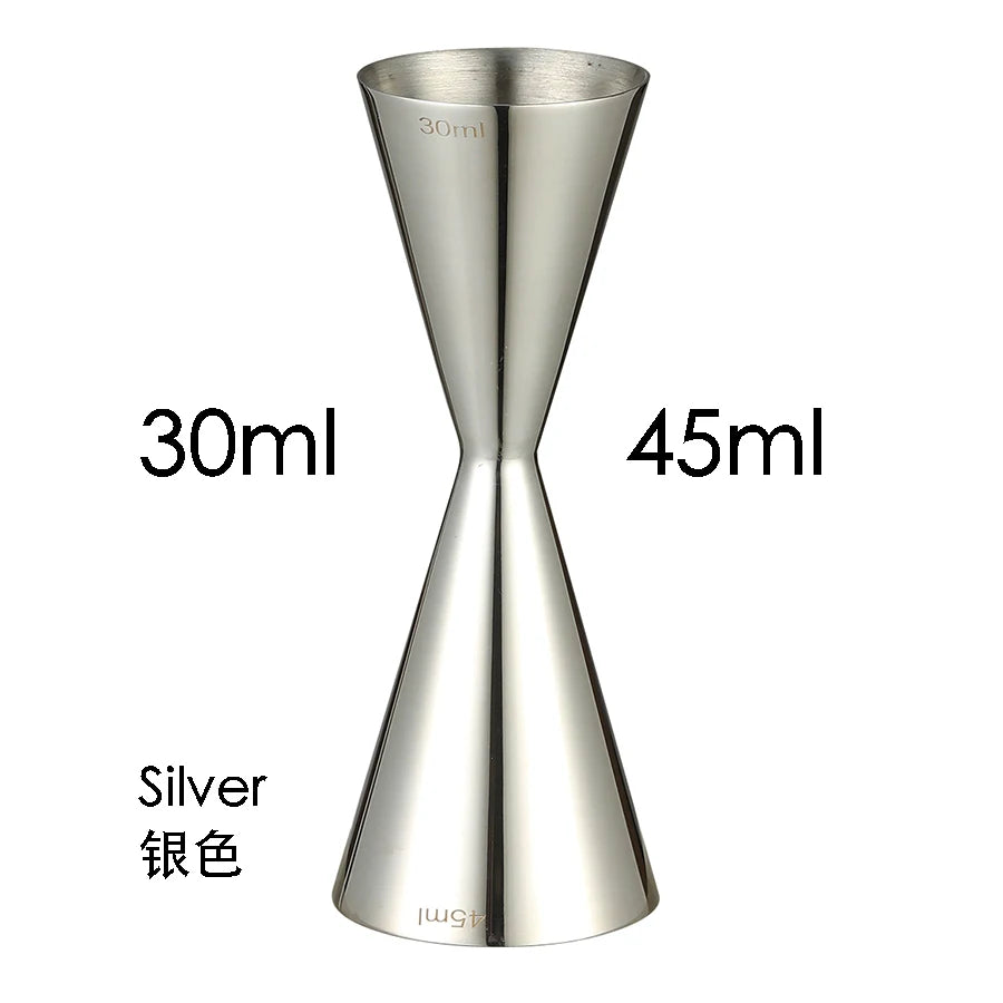 Integrated-Style Jigger Double Cocktail Jigger Bar Measure with Etched Pattern Bar Tools