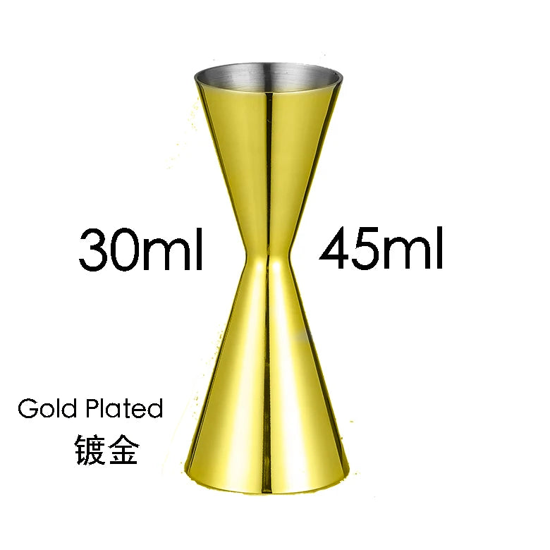 Integrated-Style Jigger Double Cocktail Jigger Bar Measure with Etched Pattern Bar Tools