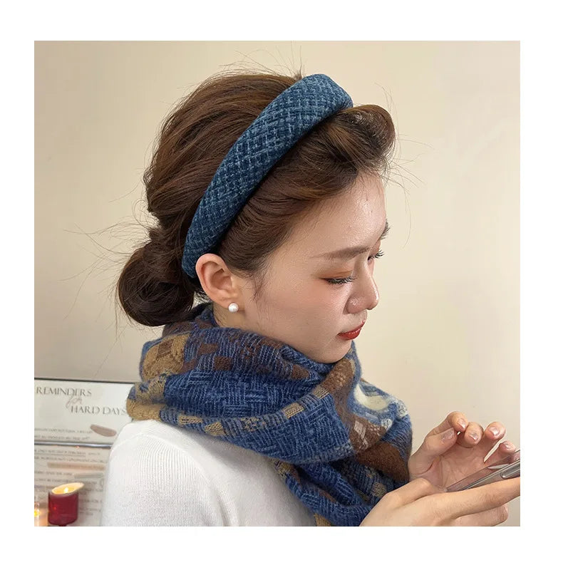 2026 Winter Korean Fashion Hairbands Headband Women Girls Scrunchies Hair Head Hoop Band Accessories Headdress Headwear Ornament