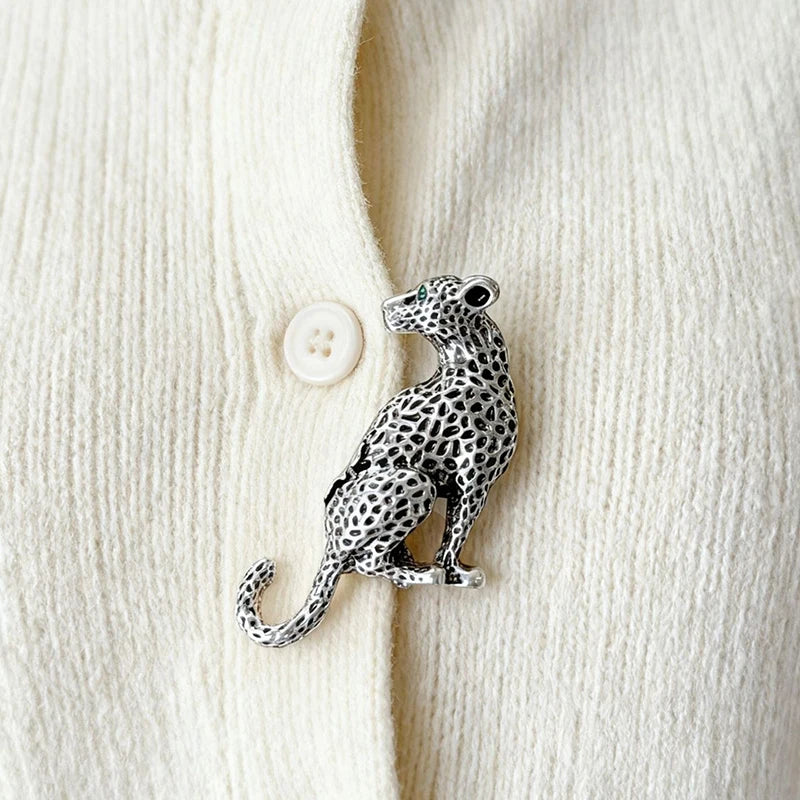 Leopard Brooch Pin Animal Jewelry Winter Coat Dress Party Accessories Gift