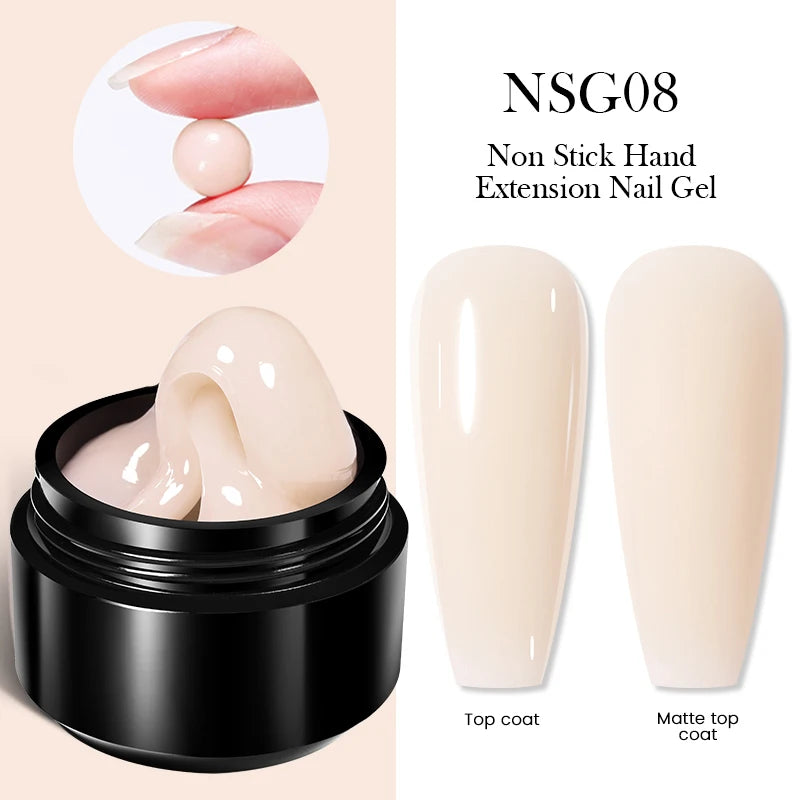 BORN PRETTY Non-Stick Hand Extension Gel Nail Polish 15ml 3D Shaping/Sculpting/Carving Milky Jelly UV/LED Nail Art Hard Gel