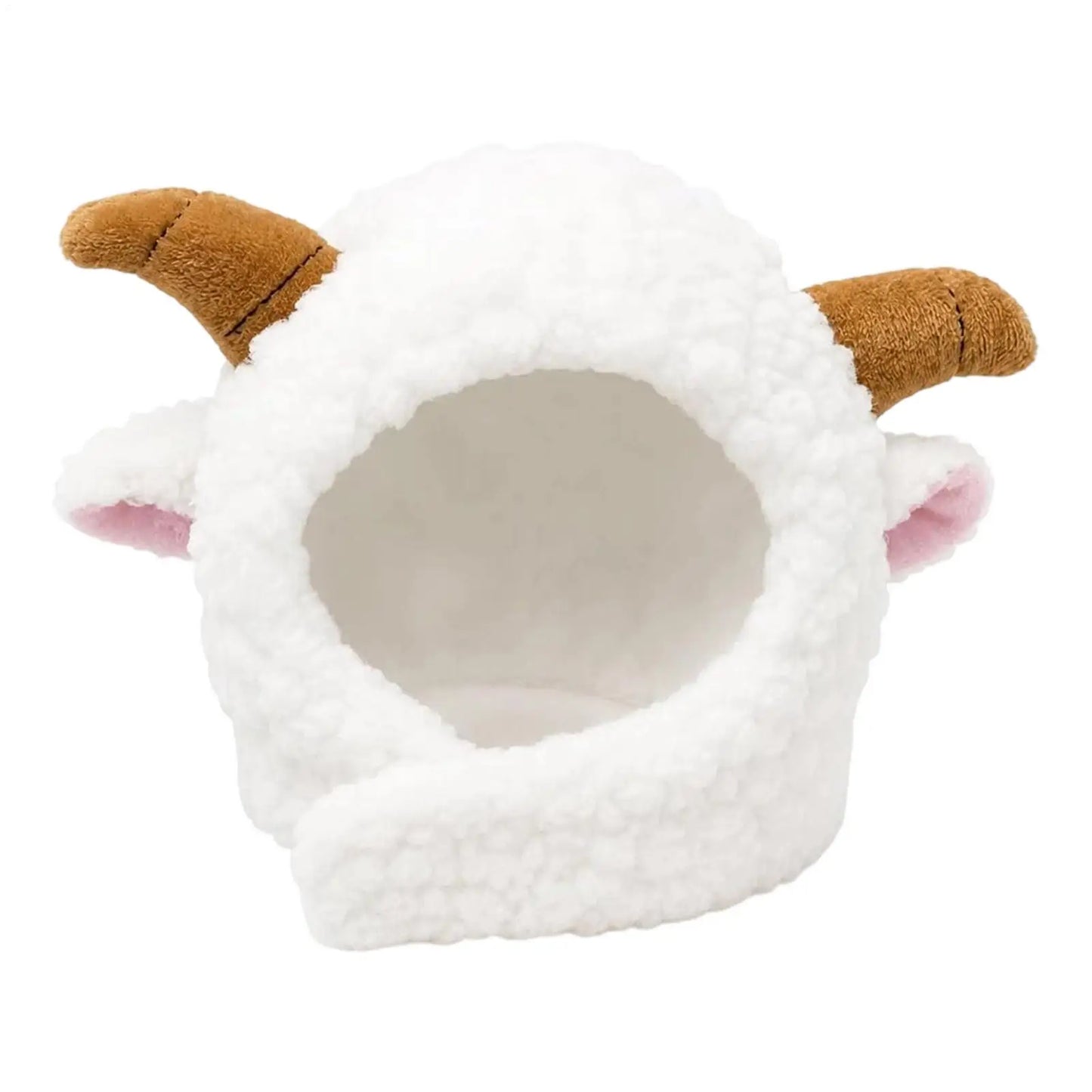 Cute sheep Hooded Pet Cat Dog Accessories Cosplay Cat Hat Winter Lovely New Year Puppy Headgear Soft Velvet Pets Supplies