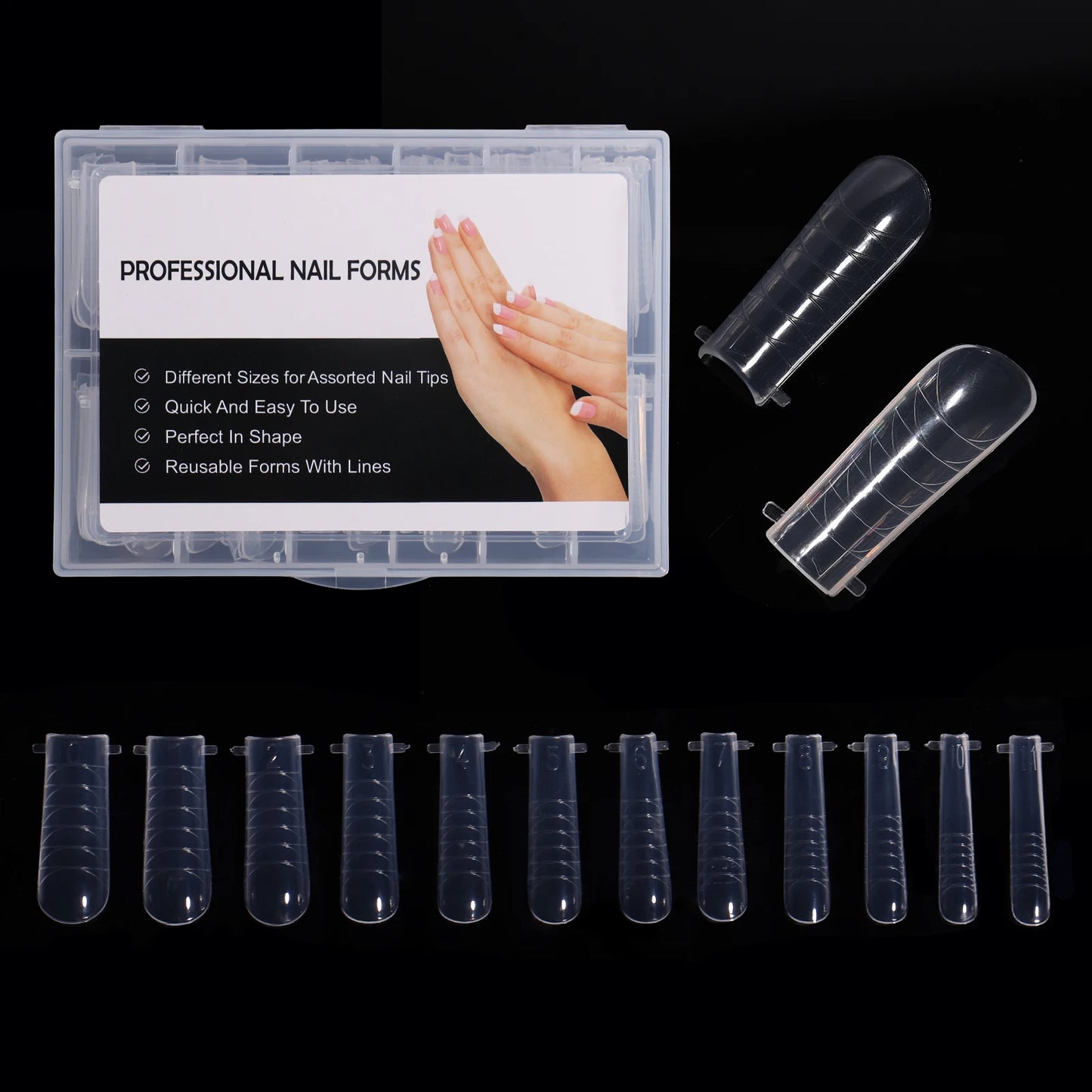 BNG Top Forms for Nails Dual Forms Nails Forms for Extension Full Cover Quick Building Gel Mold Tips Poly Nail Gel Mold