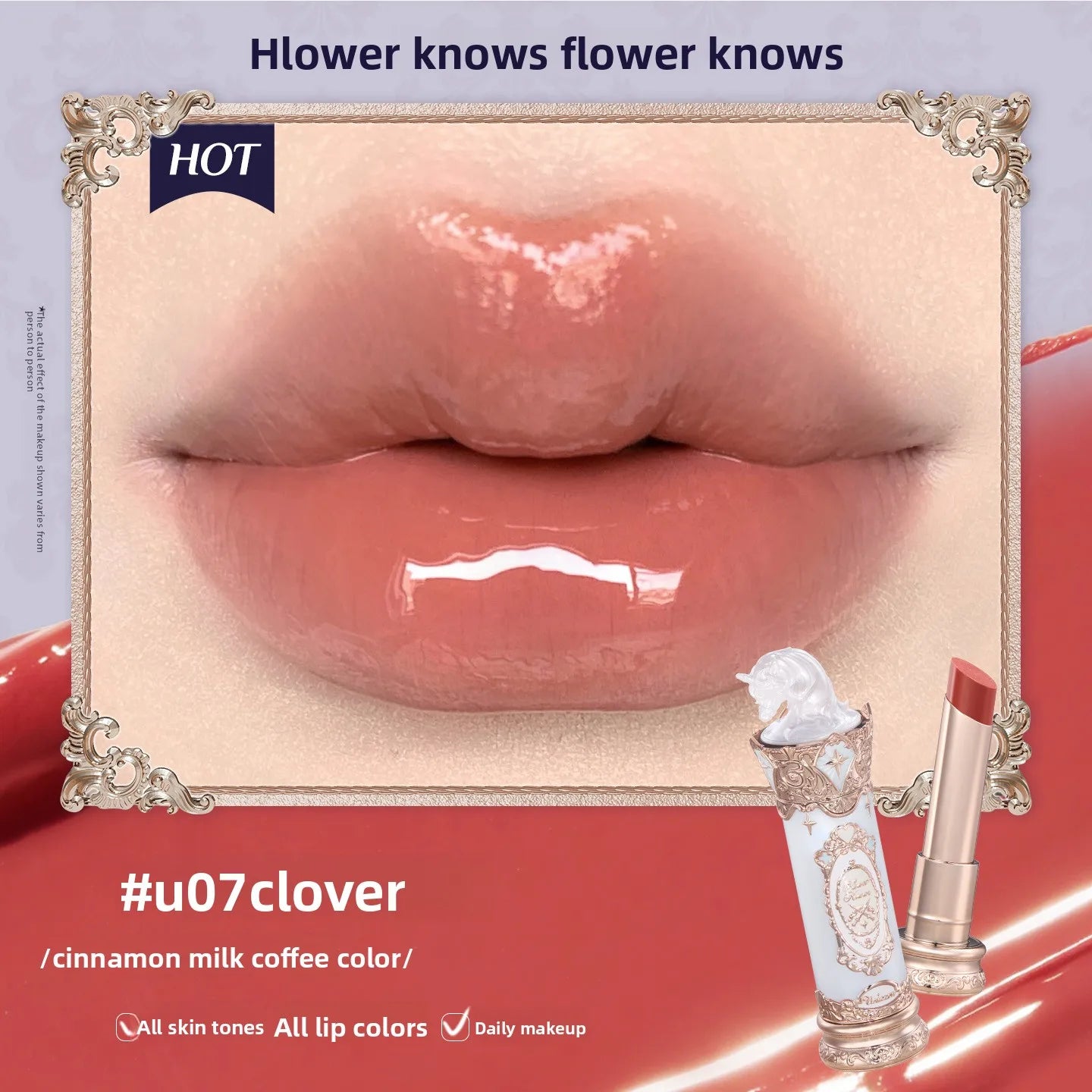 Flower Knows Knight Unicorn Glazed Lipstick: High Pigment Long-Lasting Non-Stick Lip Gloss for Makeup Enthusiasts