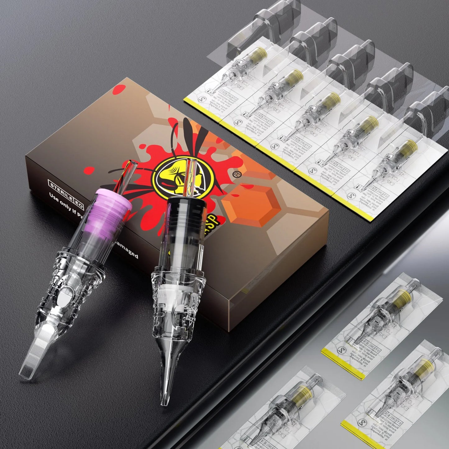 BIGWASP 20 Pcs/Box Tattoo Cartridge Needles RL Round Liner Disposable Sterilized Safety Tattoo Needle For Tattoo Machines Supply