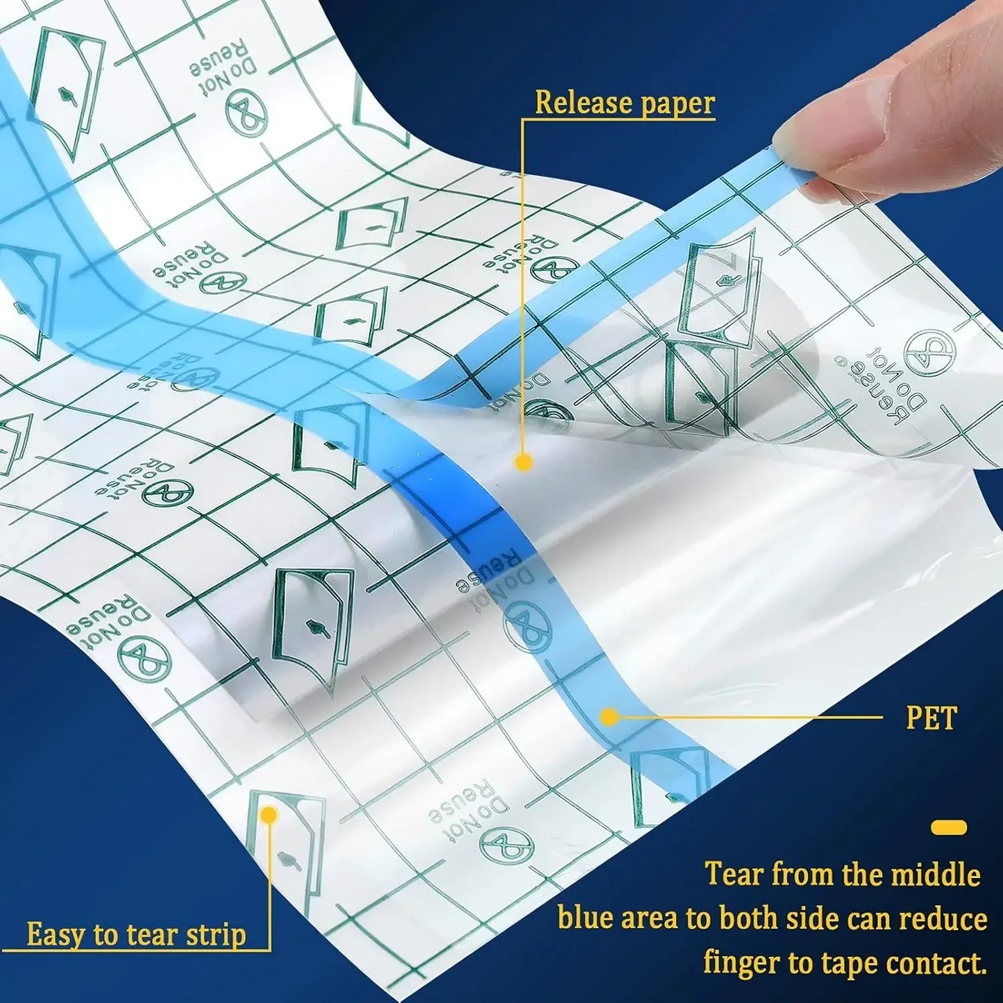 Narkasy Waterproof Tattoo Protective Film - PU Tape Aftercare Bandage Repair Adhesive Wrap Roll for Protecting and Healing