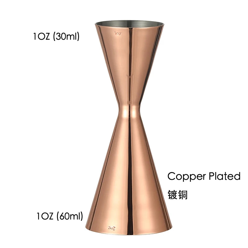 Integrated-Style Jigger Double Cocktail Jigger Bar Measure with Etched Pattern Bar Tools