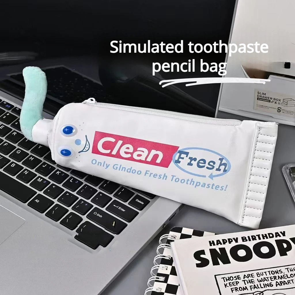 Toothpaste Tube Pencil Case Cute Foldable Stationery Organizer Desk Storage Pen Holder For School Office Supplies