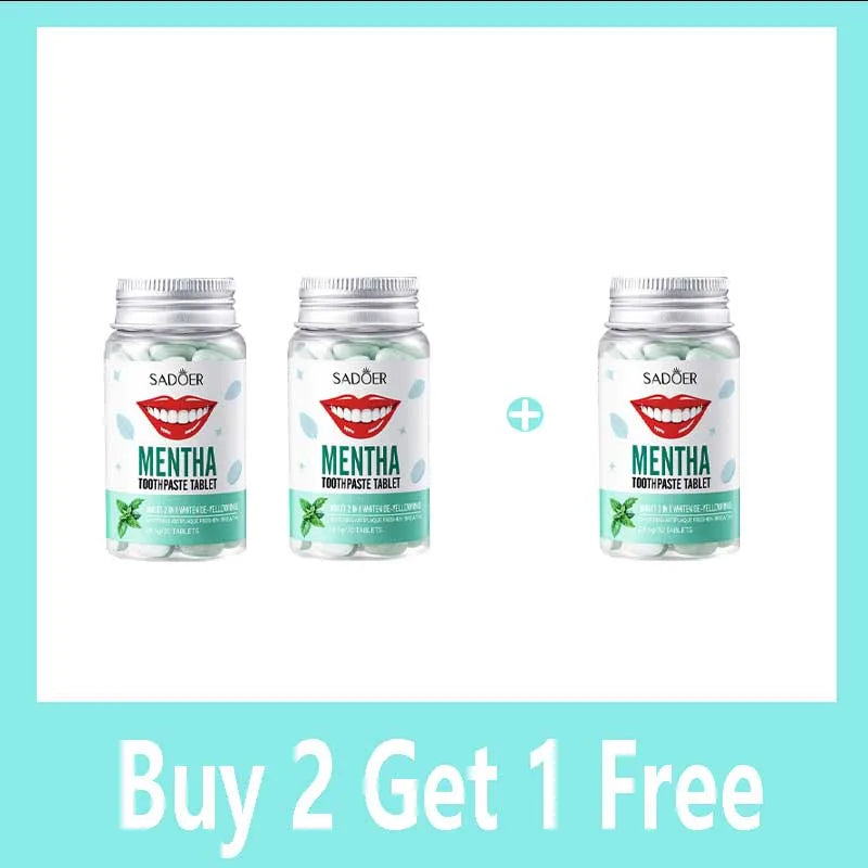 Mint Flavors Toothpaste Tablets Improve Bad Breath Remove Smoke Stains Fresh Oral Hygiene Solid Toothpaste Tablet