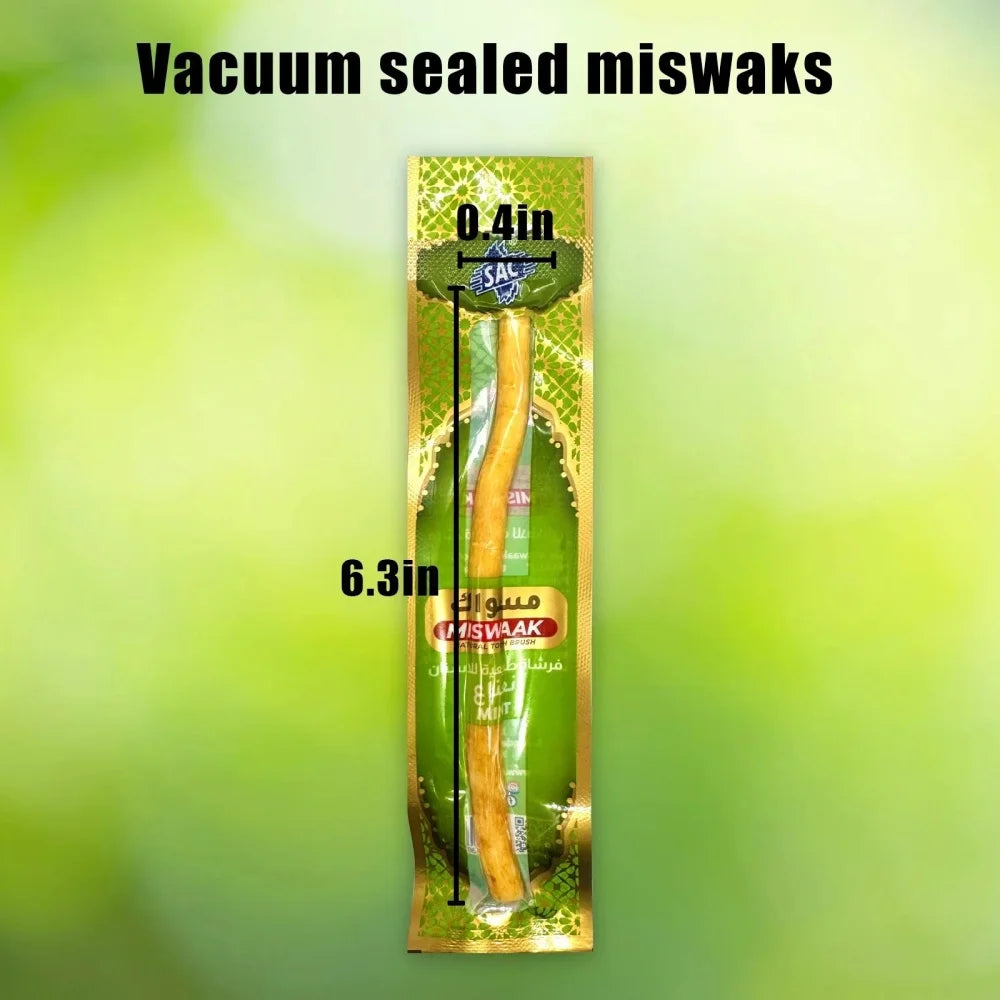 Mint Flavored Special Branch Miswak Vacuum Sealed Traditional Stick Toothbrush For Good Gums Teeth Fresher Breath Gift Siwak New