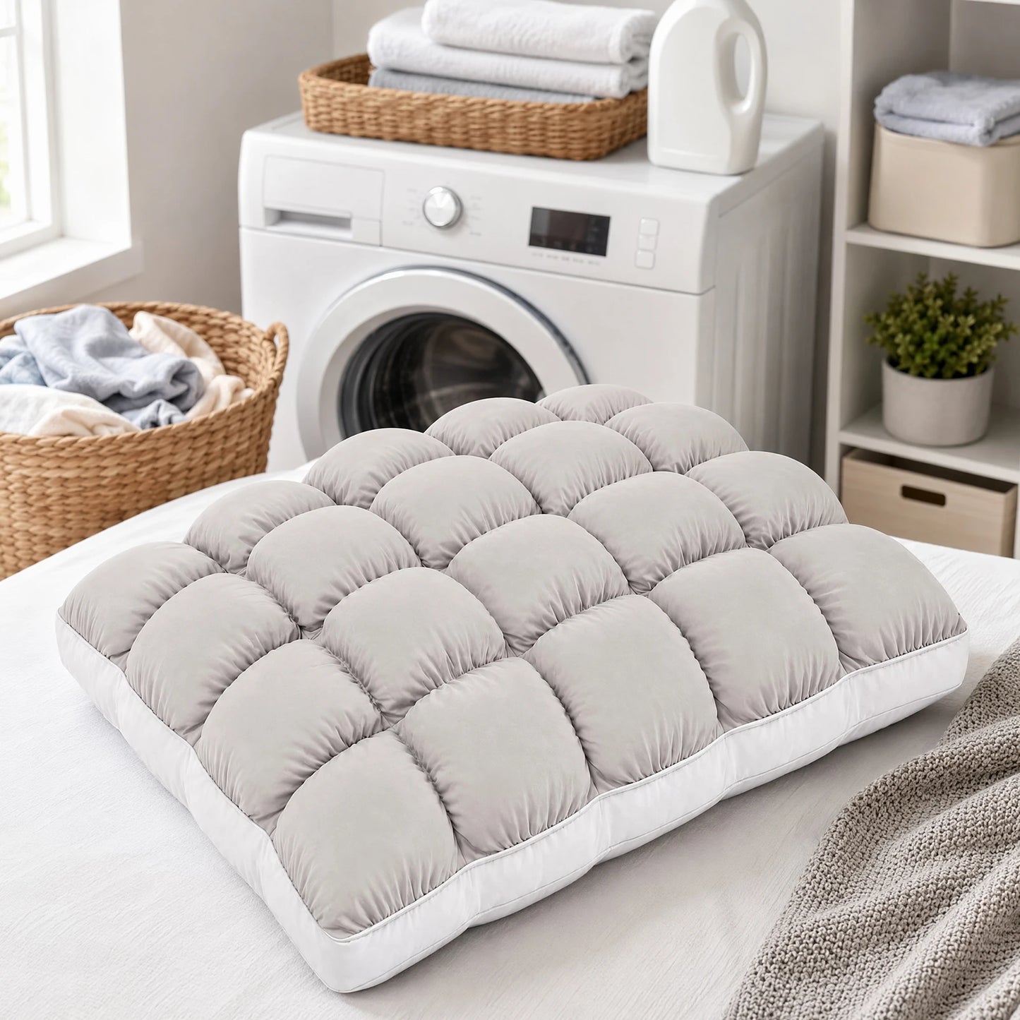 Guest Room Cloud Bread Puff Pillow Fluffy Quilted Dome Down Alternative Fill Nylon Shell Hotel Style Soft Pillow
