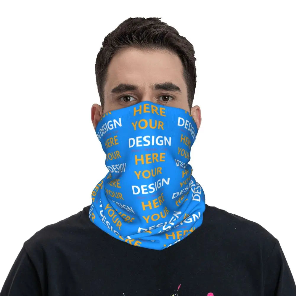 Custom Your Design Here Winter Headband Neck Warmer Ski Hunting Tube Scarf Personalized Customized Logo Face Bandana Gaiter