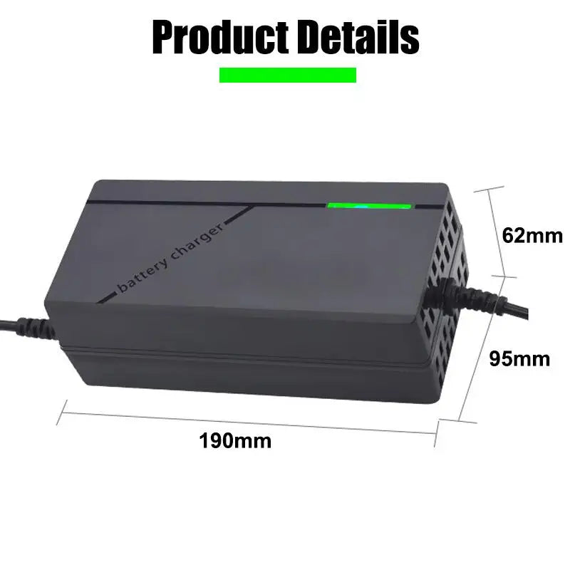 36V 48V 60V 72V Charger 2A 3A 5A Lithium Battery Pack 42 54.6 67.2 84V 10 13 16 20S DC EU Smart Intelligent Fast Charging Charge