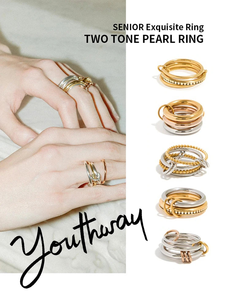 Youthway Minimalist Versatile Stainless Steel Metal Textured Open Bracelet Bangle For Women Anti Allergic Fashion Jewelry Daily