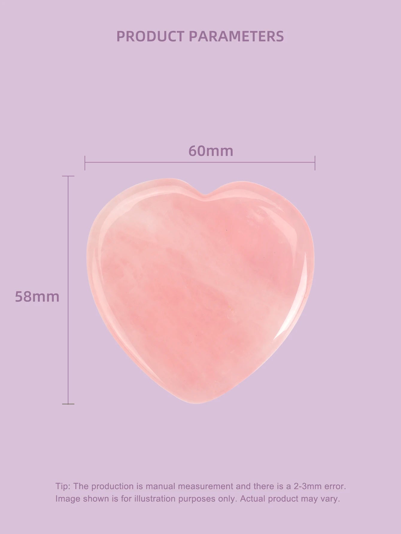 1pc 6cm Rose Quartz Guasha Board Heart Pink Crystals Stone Gifts Natural Quartz Love Crystal Home Decor Good Gift Skin Care Tool
