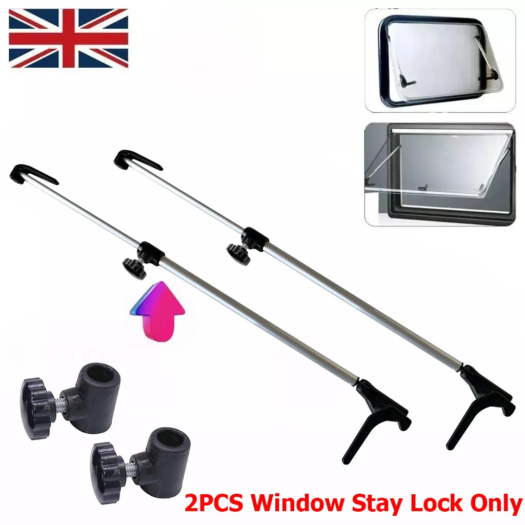 2PCS Black Polyplastic Caravan Window Stay Lock Repair Tools Knob Replacement Accessories for Camper Motorhome RV