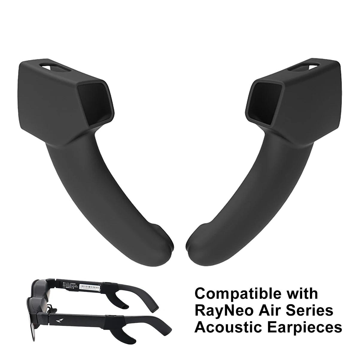  FONKEN Sound Tube for RayNeo Air 3S/3S Pro/4/4 Pro Smart  Glasses Soft Silicone Sound Guide Anti-Slip Ear Tips