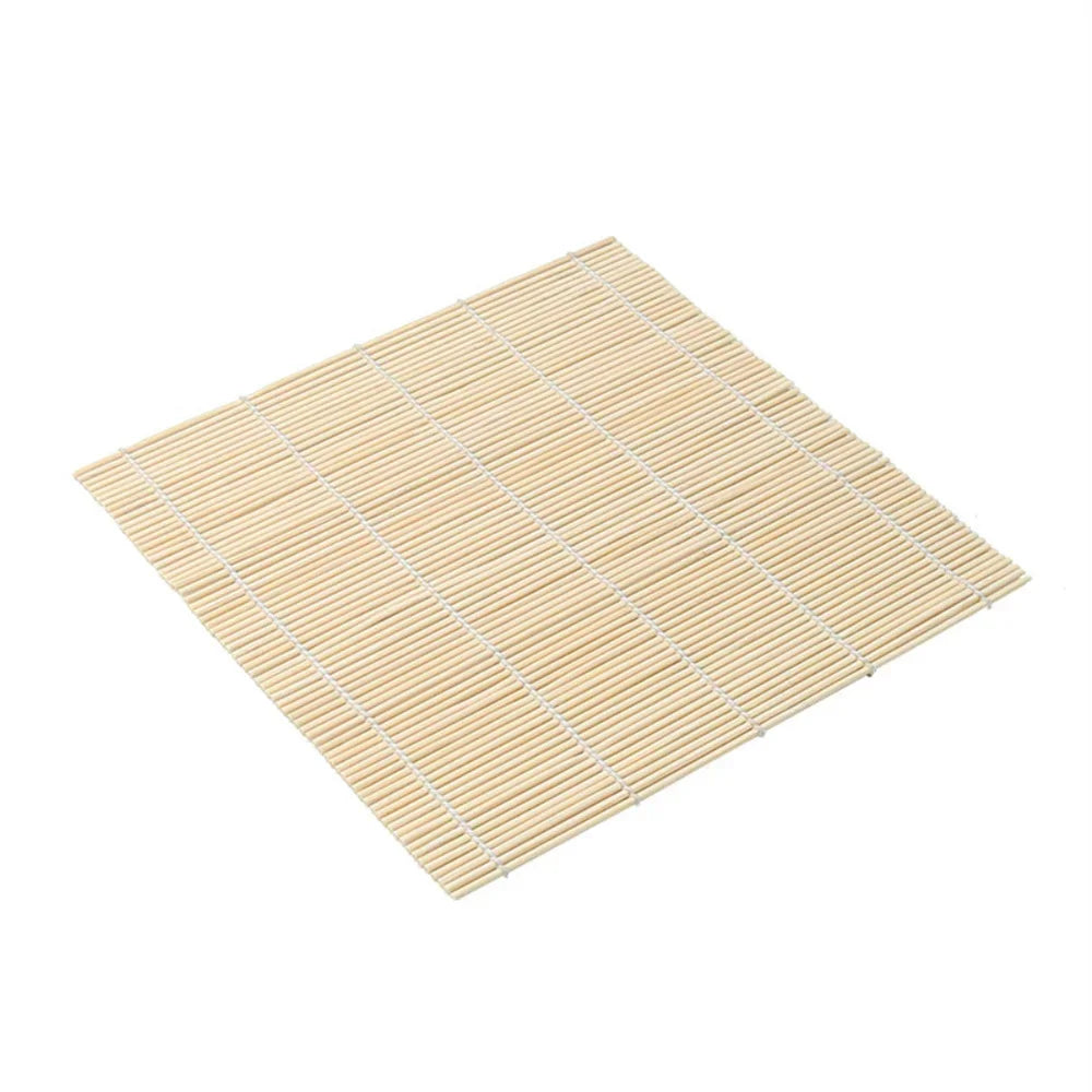 Exquisite Bamboo Sushi Mat with White Finish Seaweed Rice Roll Curling Non Stick Japanese Style Kitchen Essential  Sushi Making
