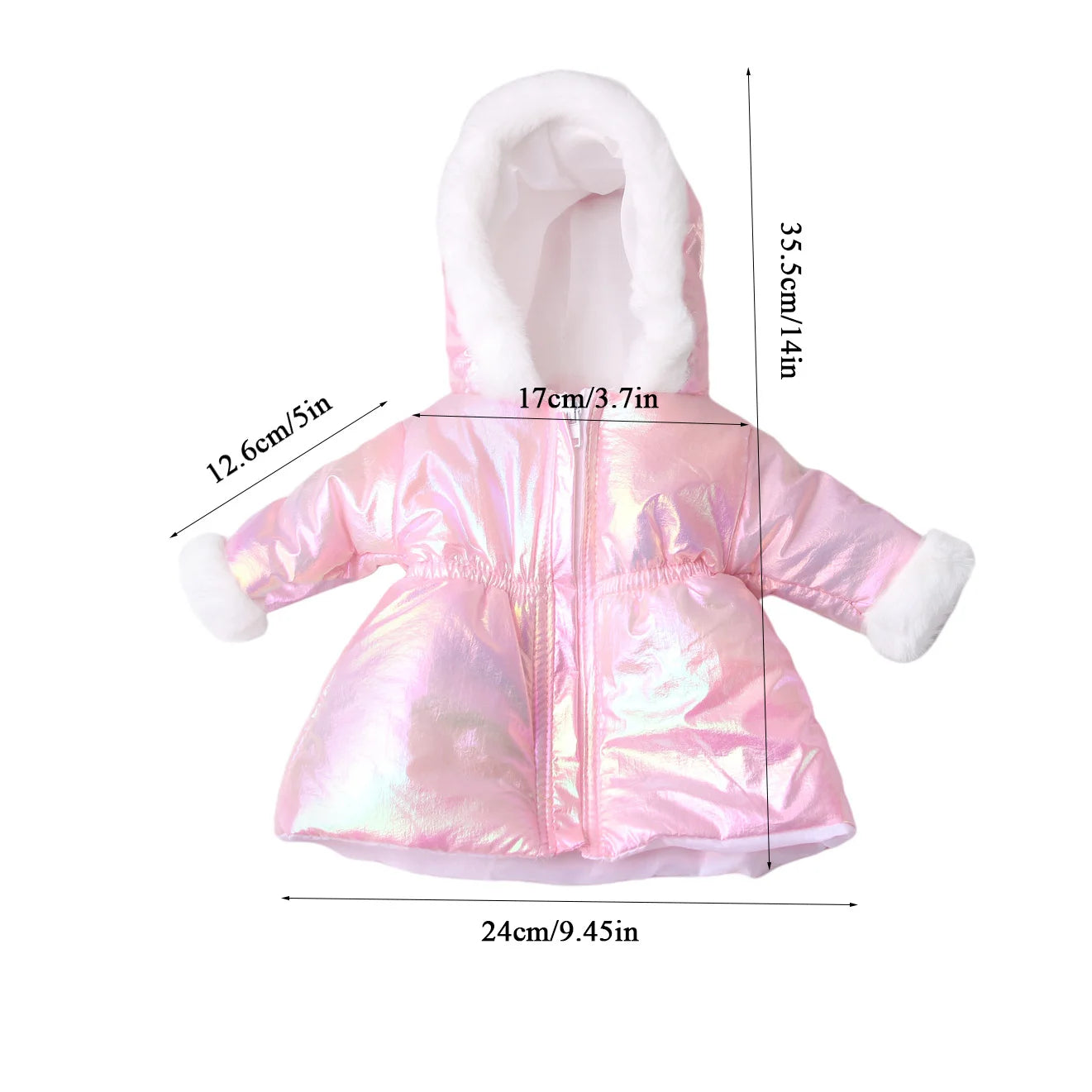 Winter Doll Clothing 43cm Newborn Doll down Jacket Suitable for 14-18 Inch Newborn Doll 1pc Coat Christmas Birthday Gift