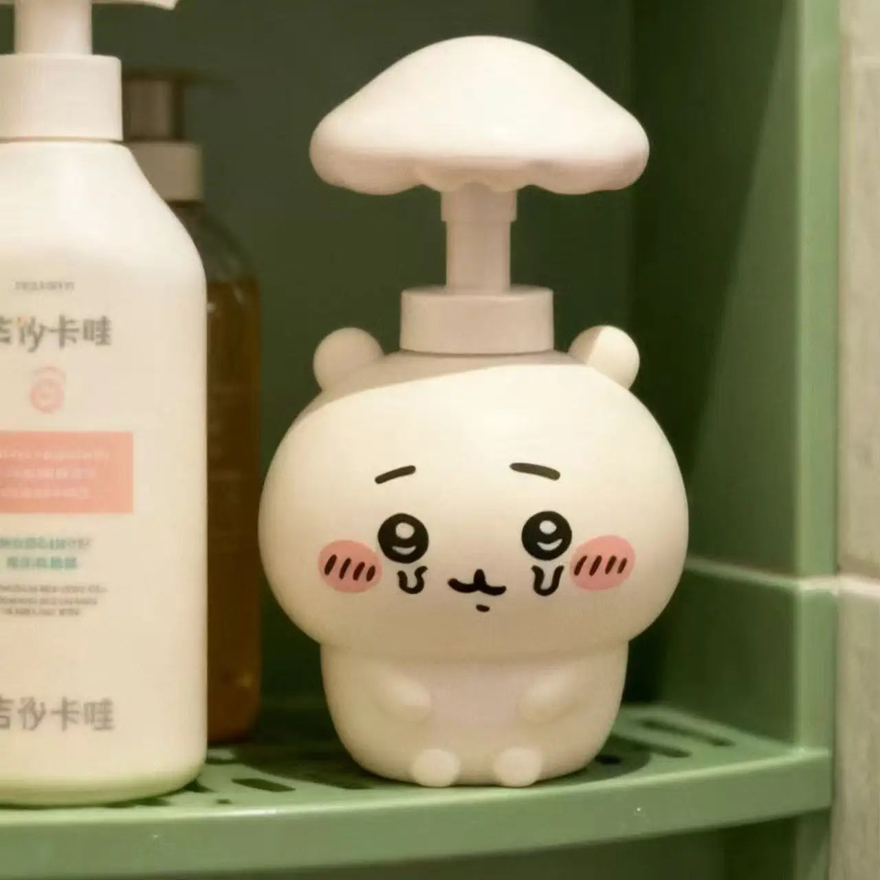 Jiyi Mushroom Shaped Portable Travel Bottles Cute Hand Sanitizer Shower Gel Dispenser Refillable Empty Containers for Home Bathr