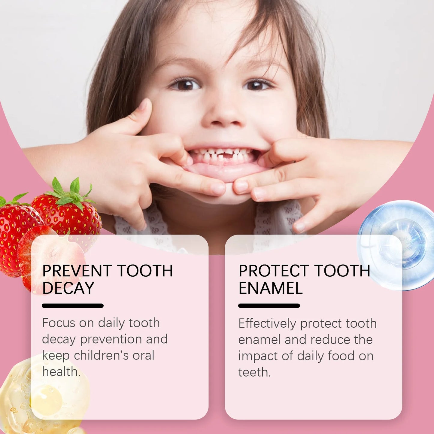  Children Toothpaste Gingiva Protection Removal Yellow Teeth Stain Relieve Gums Decay Toothache Kids Dental Care Toothpaste