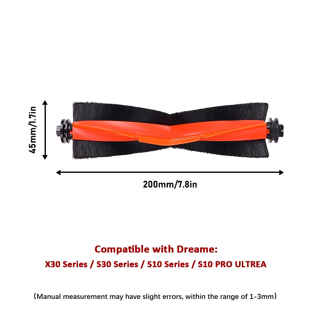Durable Main Brush Part For Xiaomi Vacuum X10+/X20+/X20 Plus/S20+/S10 Plus For Dreame X30Ultra/L10s Ultra/X40Ultra/L20 Ultra