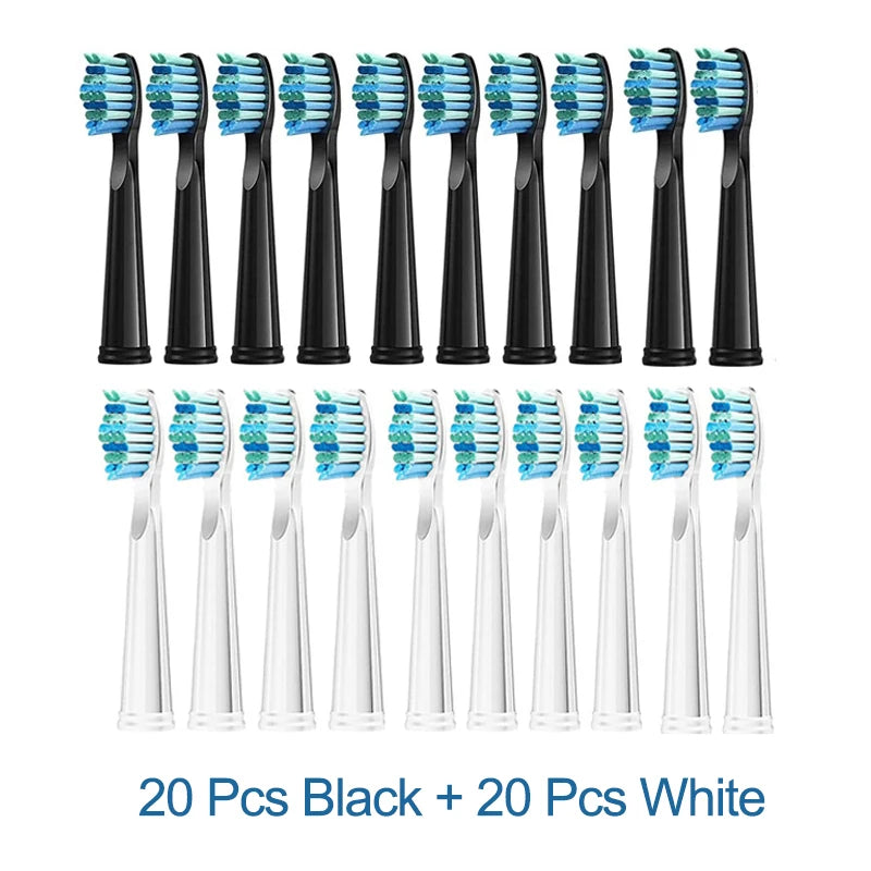 20 Pcs Replaceable Brush Heads Dupont Bristle Brush Refill for Seago/Fairywill Electric Toothbrush FW/SG 507/508/515/551/917/959