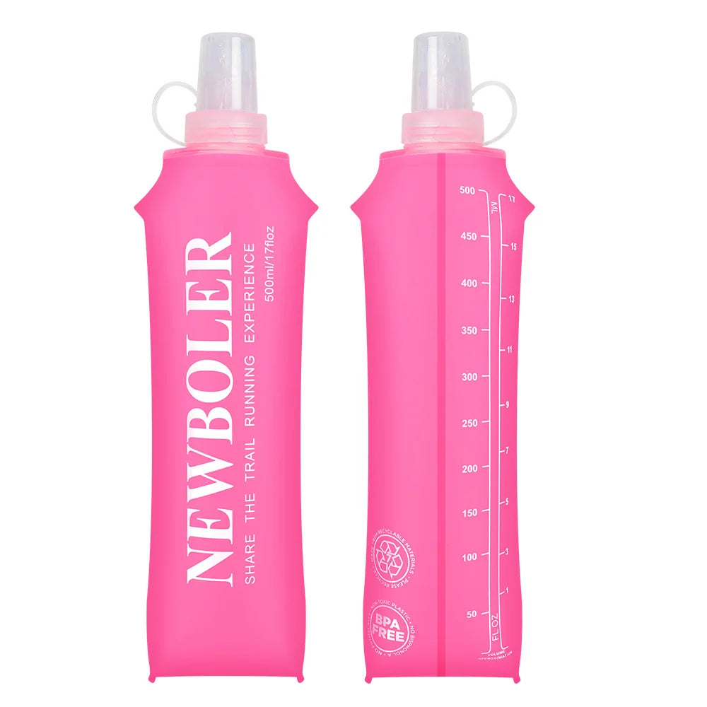 NEWBOLER 150/250/300/500ml Water Bottle TPU Folding Soft Flask Outdoor Sport Running Camping Hiking Travel Portable Water Bottle