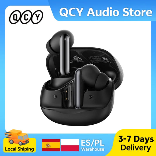 QCY MeloBuds N50 Wireless Earbuds Adaptive Hybrid ANC Bluetooth 5.4 Earphones 6Mics ENC 12mm Dynamic Driver Headphones 28H