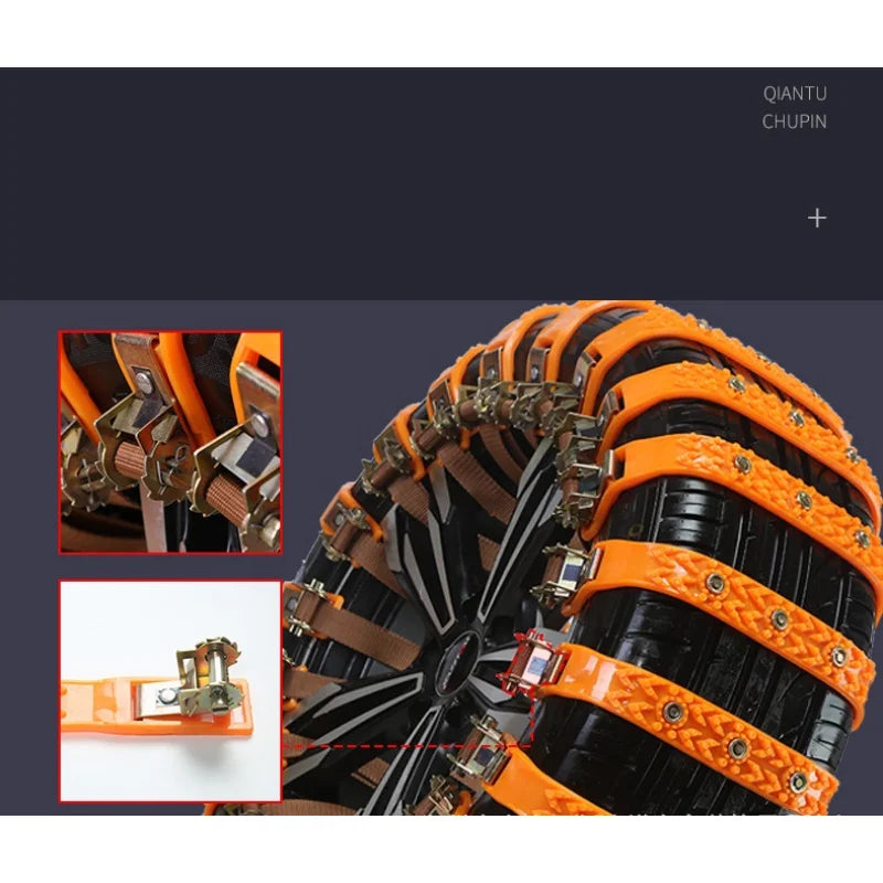 Winter Car Anti-skid Snow Chains General Car Tire Wheels Chains Outdoor Emergency Wheel Snow Chains Truck Auto Tires Accessories