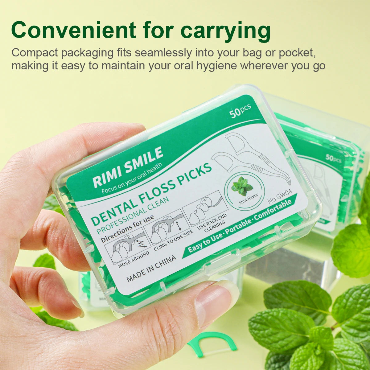 1000/500/300/150/50PCS Peppermint Dental Floss, Super Strong Tooth Cleaner, Portable Travel Teeth Care, Value for Money Set