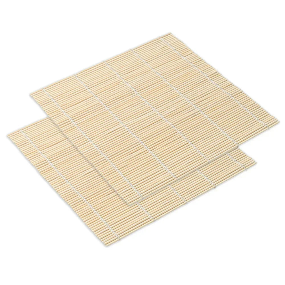 Exquisite Bamboo Sushi Mat with White Finish Seaweed Rice Roll Curling Non Stick Japanese Style Kitchen Essential  Sushi Making
