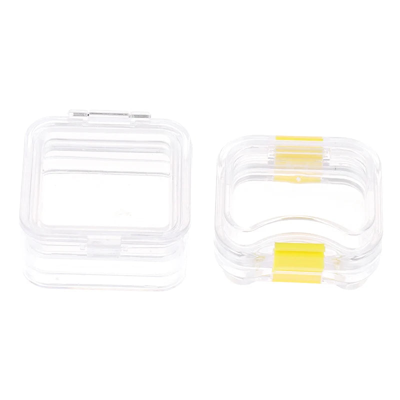 1 Pcs Plastic Dental Lab Box With Film Dentist False Tooth Case Box With Membrane Storage Boxes Denture Teeth Container Case