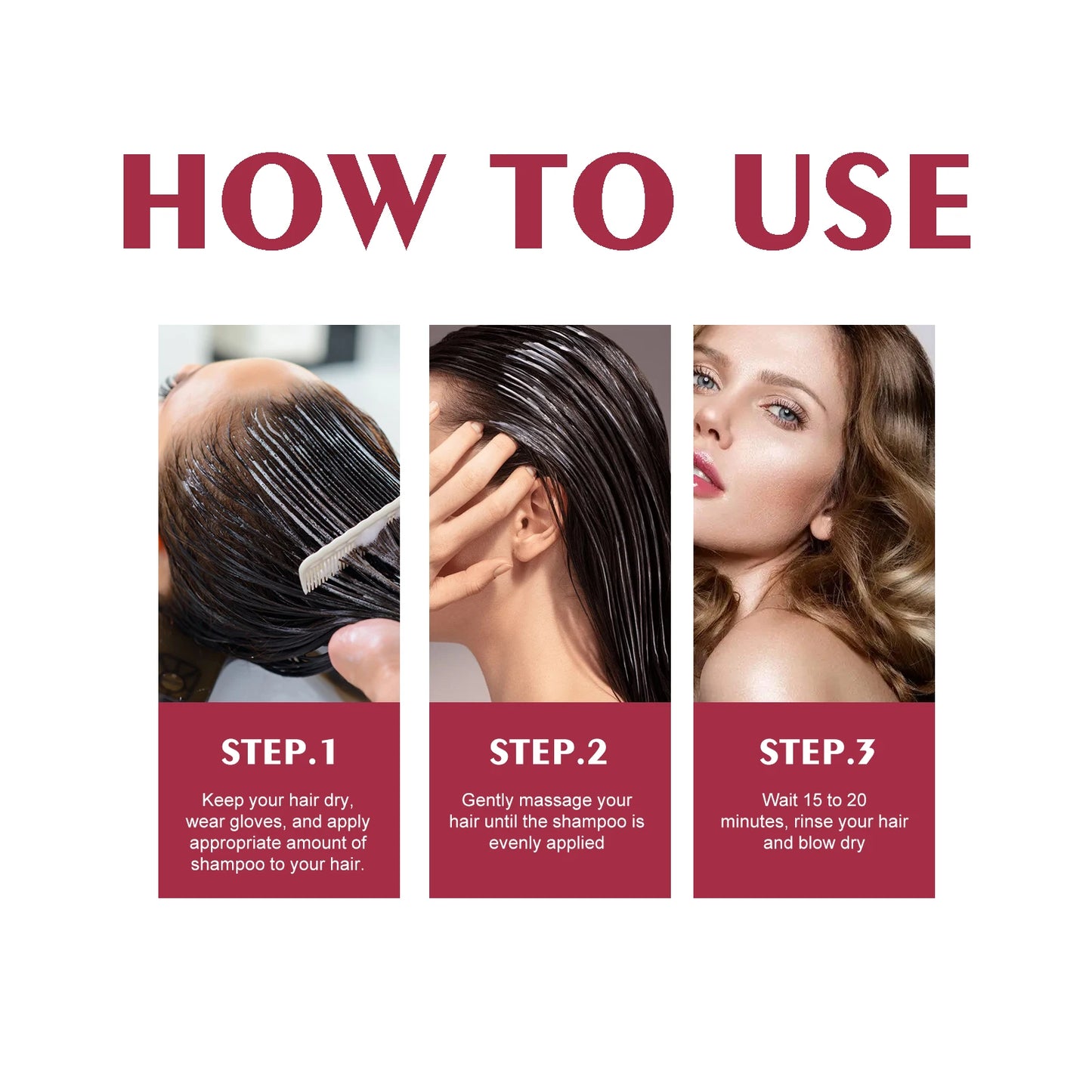 5Colors Hair Dyeing Shampoo 3in1 Rapid Hair Dyeing Repair Dry Cleaning Nourishing Hair Roots Restoration Coloring Black Shampoo