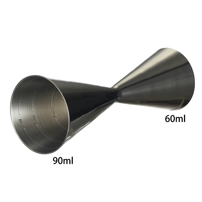 Integrated-Style Jigger Double Cocktail Jigger Bar Measure with Etched Pattern Bar Tools