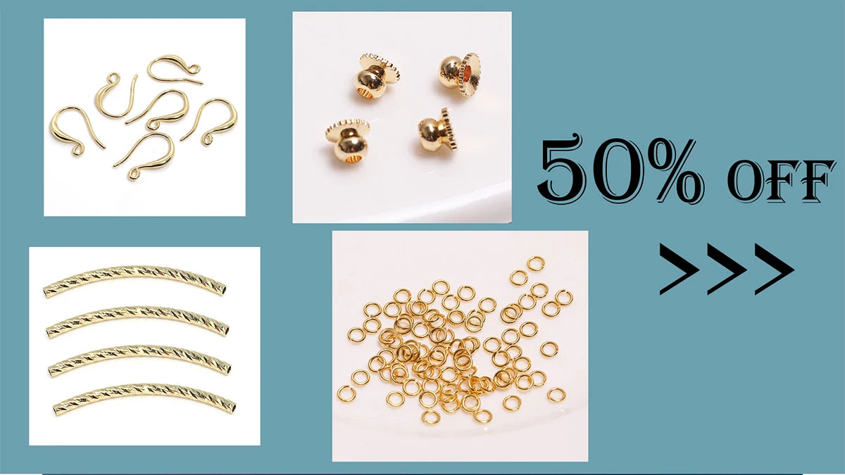 18K Gold Plated Brass With Center U-Bar And Open Ring Cable Chain Ear Thread Ear Wire Earrings DIY Earring Making Supplies