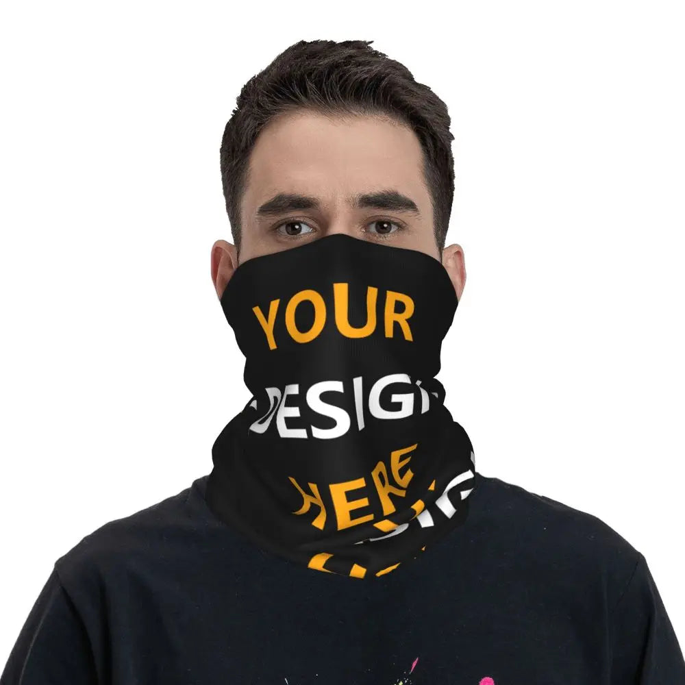 Custom Your Design Here Winter Headband Neck Warmer Ski Hunting Tube Scarf Personalized Customized Logo Face Bandana Gaiter