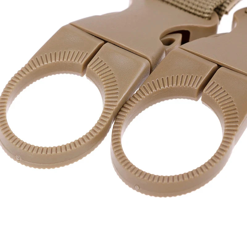 2Pcs Multifunctional Nylon Webbing Water Bottle Holder Hooks, Backpack Hanging Clip Carabiner Belt Buckle for Climbing Outdoor