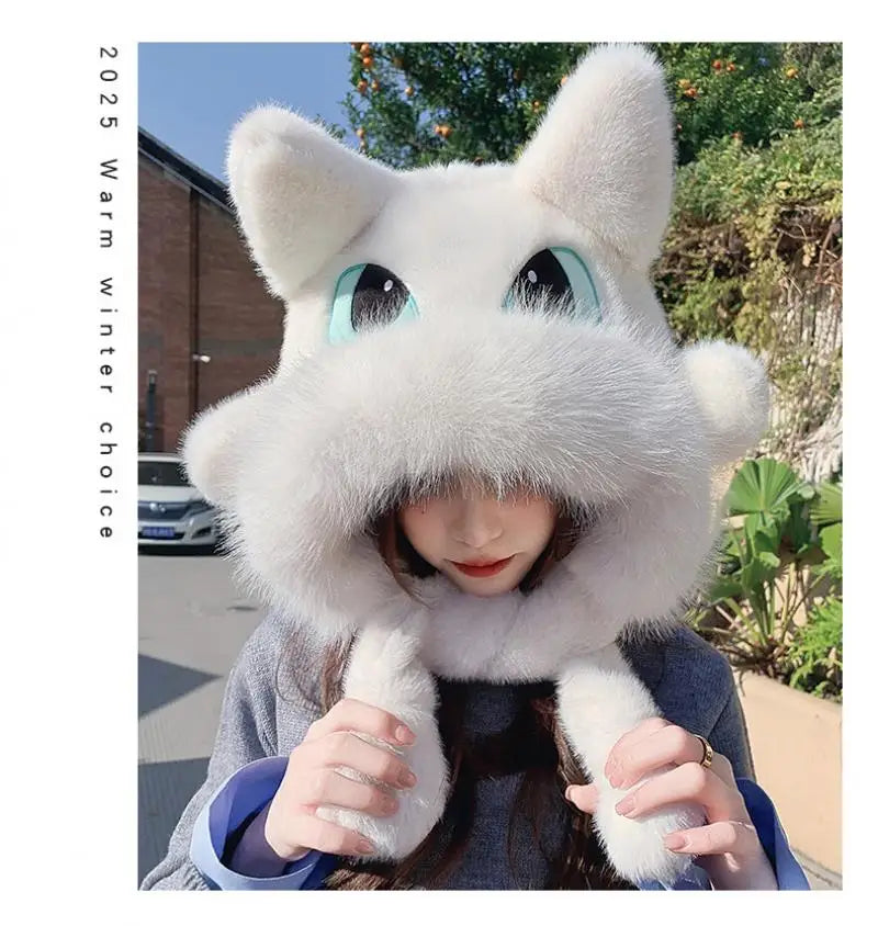 Anime Toothless Creative Hats Winter Warm Plush Hat Comfort Ear Protection Fashion Cute Accessories Cosplay Birthday Gift