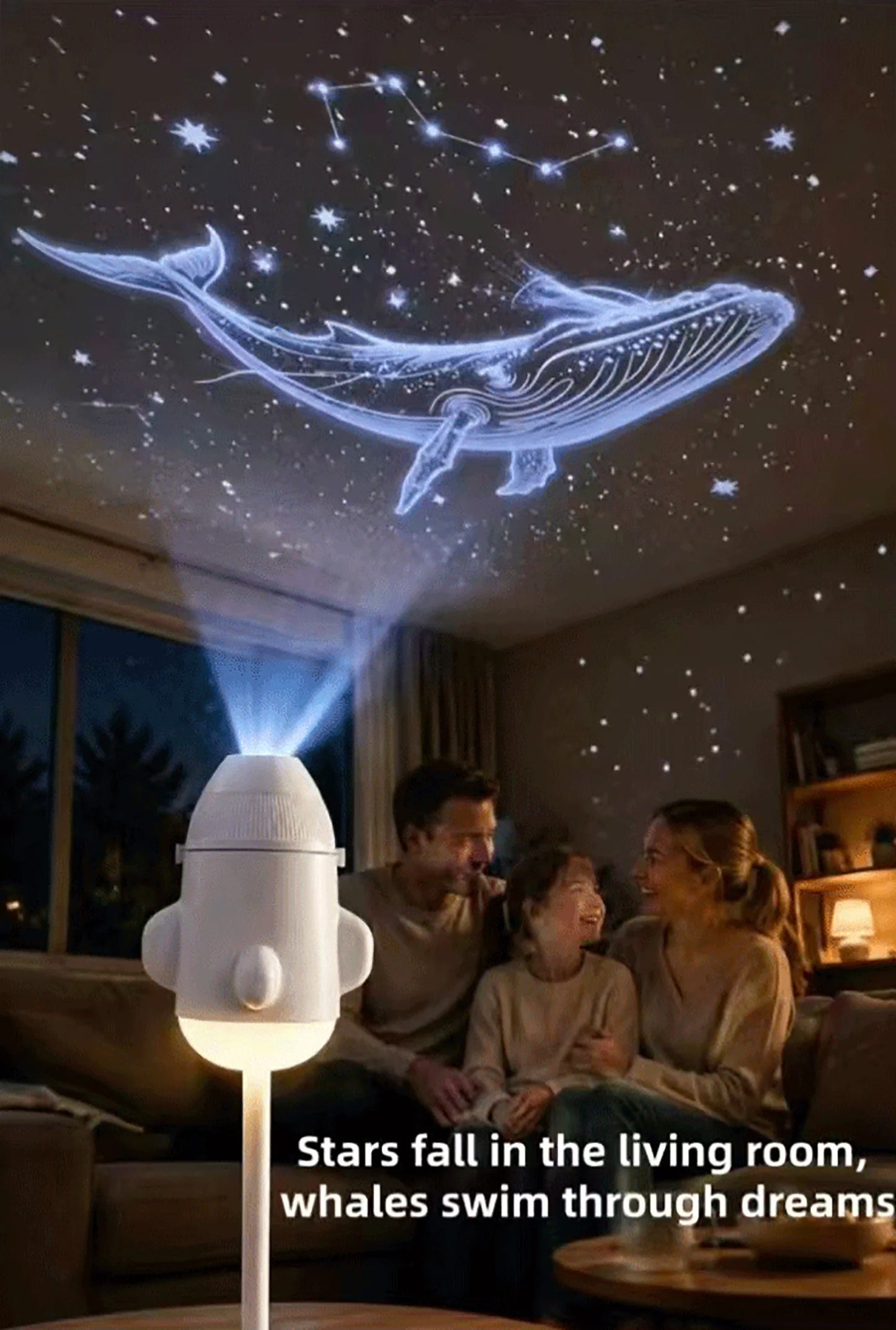 2-in-1 USB Galaxy Projection Light Adjustable Focus Ambient Star Projector Lights Car Projection Lamp Space Moon Night Light