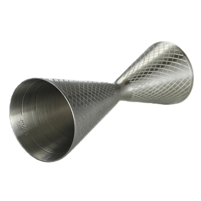 Integrated-Style Jigger Double Cocktail Jigger Bar Measure with Etched Pattern Bar Tools