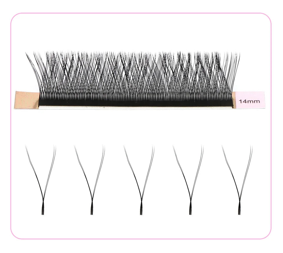 AGUUD Automatic Flowering 2D 3D 4D 5D W Shape Premade Fans Eyelash Extensions Natural Soft Individual Lashes Makeup Cilia