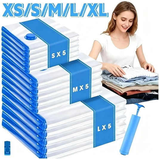 Vacuum Storage Bags or Pump Vacuum Seal Bag Space Saving Bags for Comforters Clothes Pillow Bedding Blanket Storage Organizer