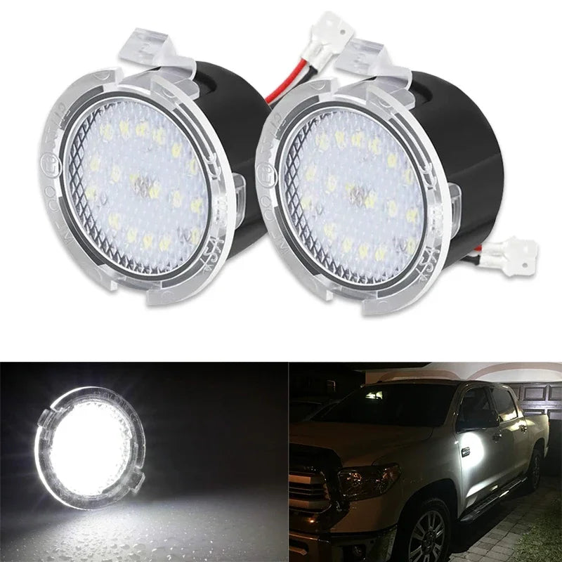 2pcs LED Side Under Mirror Puddle Light For Ford Focus C-Max Kuga Mondeo Fusion Ranger Expedition F-150 Edge S-Max