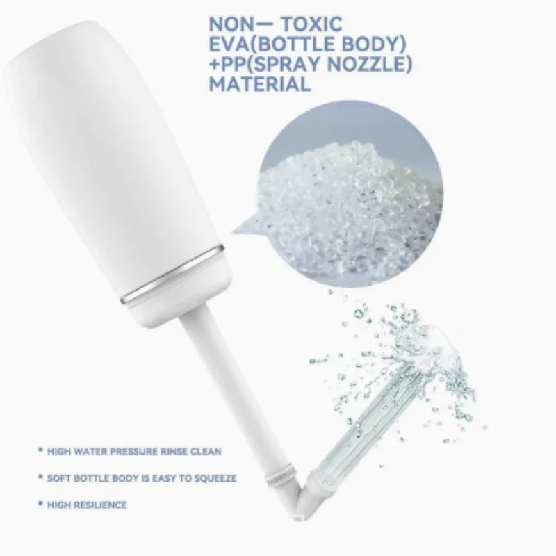 Handheld Portable Travel Bidet Sprayer 400ml Spray Bottle with Nozzle Personal Hygiene Washing Tool Daily Cleansing